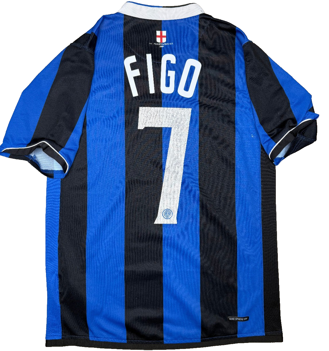 Maglia calcio vintage Inter FIGO Pirelli Nike 2006 2007 Serie A jersey S