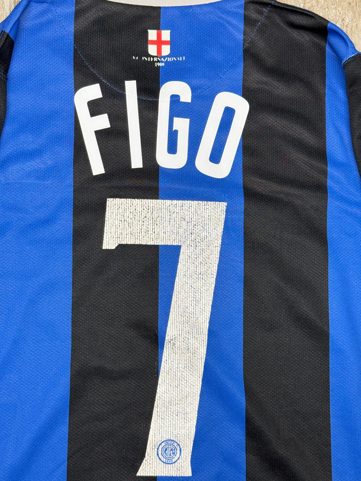 Maglia calcio vintage Inter FIGO Pirelli Nike 2006 2007 Serie A jersey S
