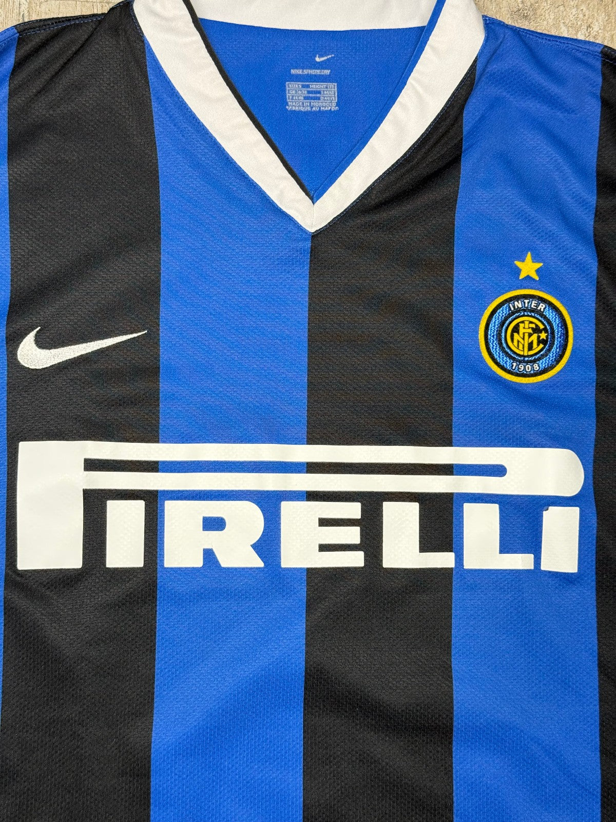 Maglia calcio vintage Inter FIGO Pirelli Nike 2006 2007 Serie A jersey S