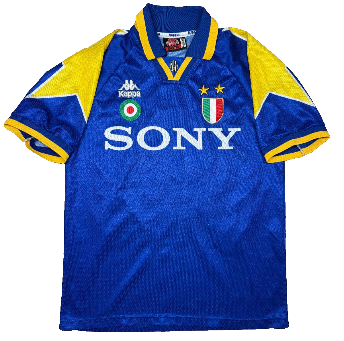 maglia calcio Vialli Juventus Kappa vintage 1995 1996 SONY Home Final Champions