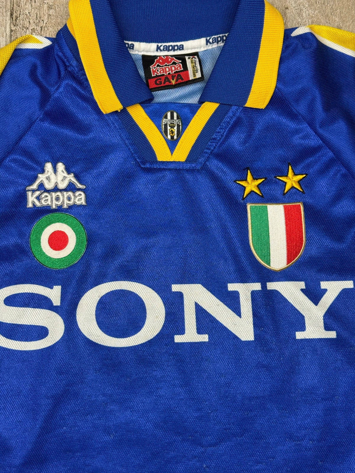 maglia calcio Vialli Juventus Kappa vintage 1995 1996 SONY Home Final Champions