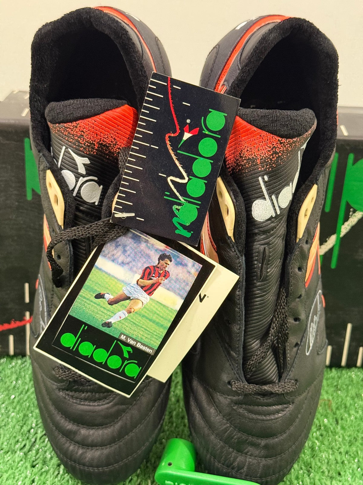 vintage diadora vintage MARC VAN BASTEN Super STAR 1991-92 MILAN football shoes