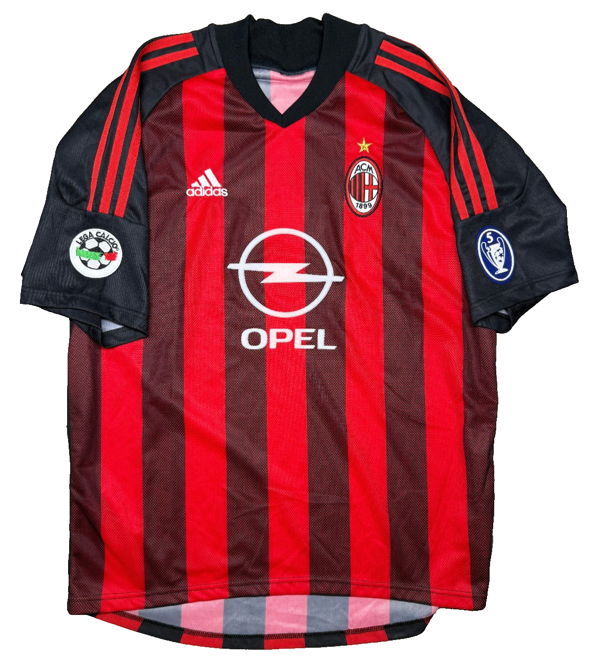 maglia calcio vintage AC Milan MALDINI Adidas 2002 2003 Opel Climalite XL