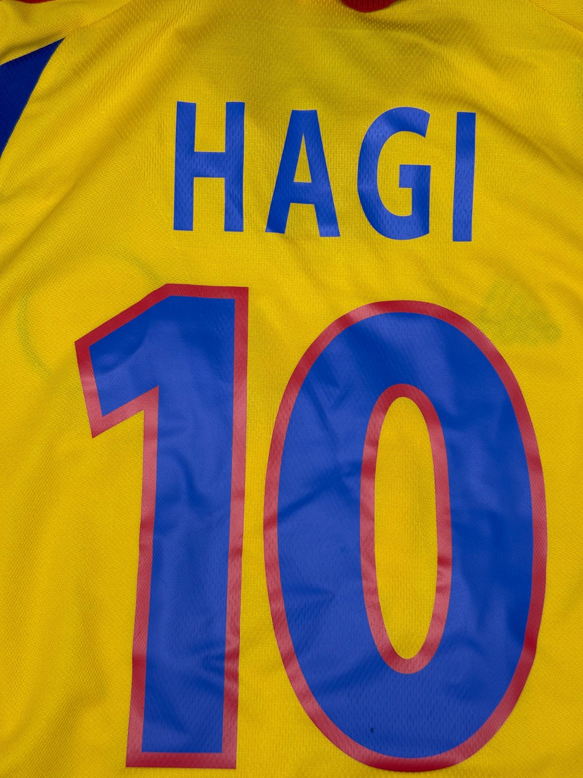 maglia calcio vintage Romania HAGI Adidas EURO 2000 home XL shirt maillot