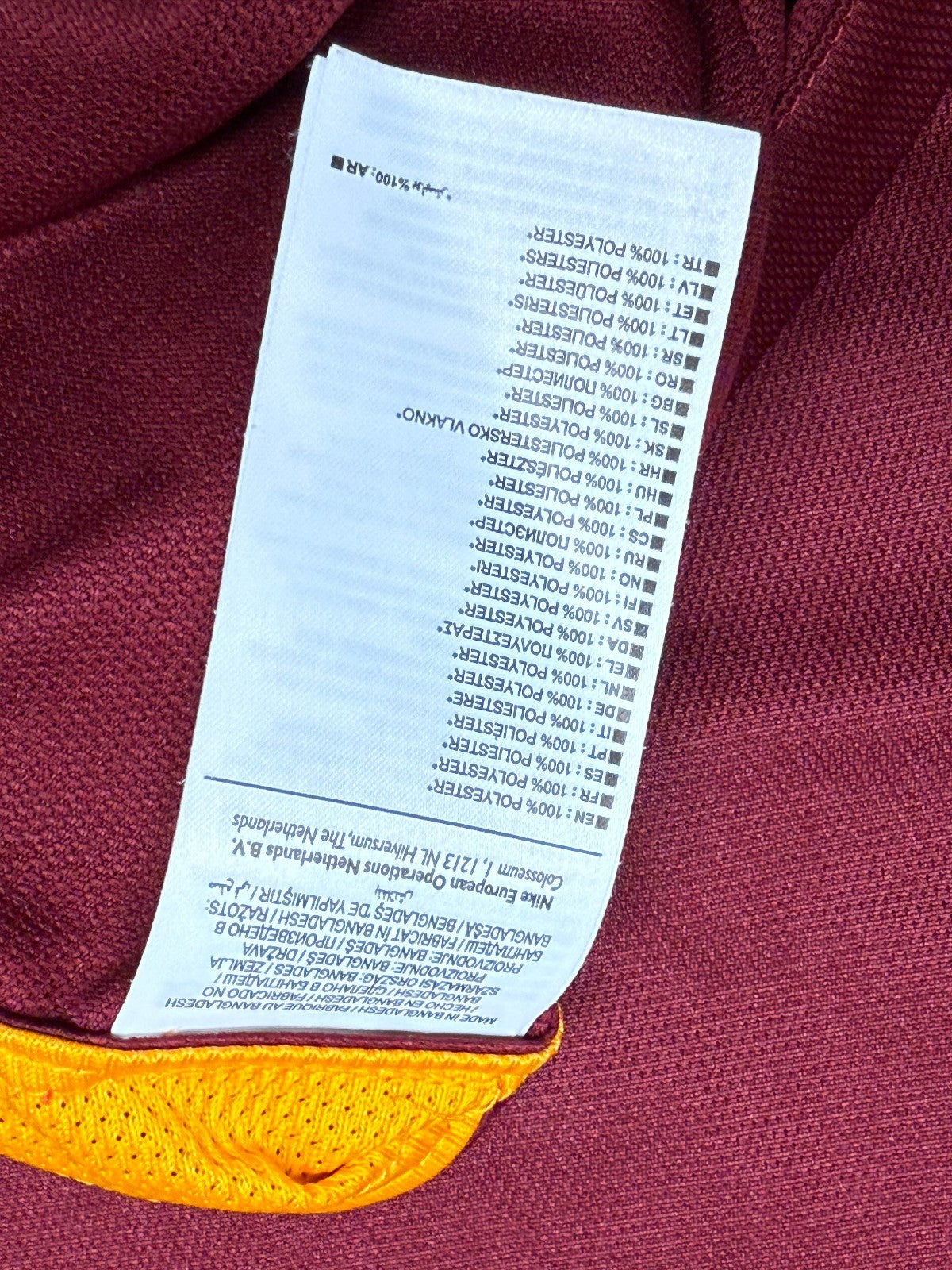 maglia calcio vintage AS Roma TOTTI Nike 2015 2016 Uefa UCL PRO VERSION VAPOR M