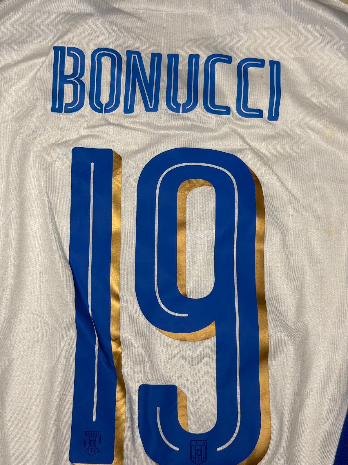maglia calcio vintage ITALIA Bonucci #19 Player Issue away Worn 2016