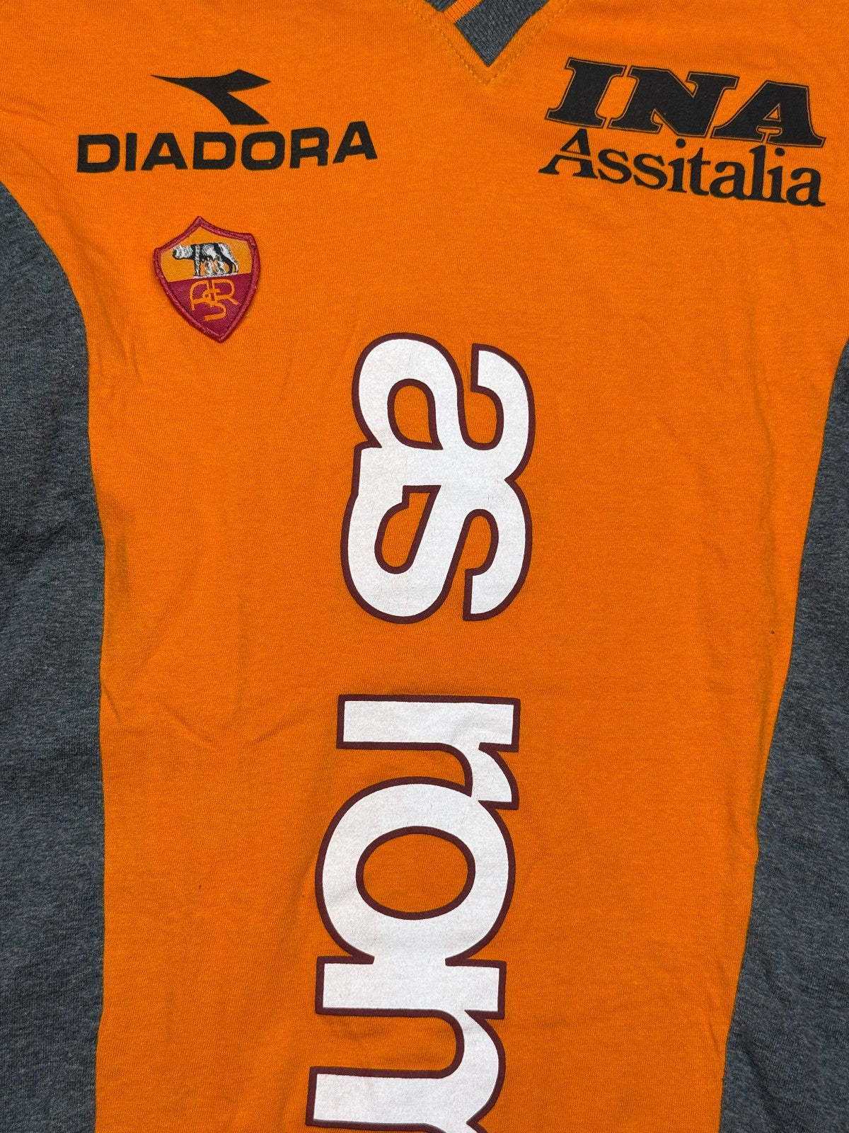 Maglia As roma shirt Jersey training Diadora Ina Assitalia 1998 1999 M TOTTI