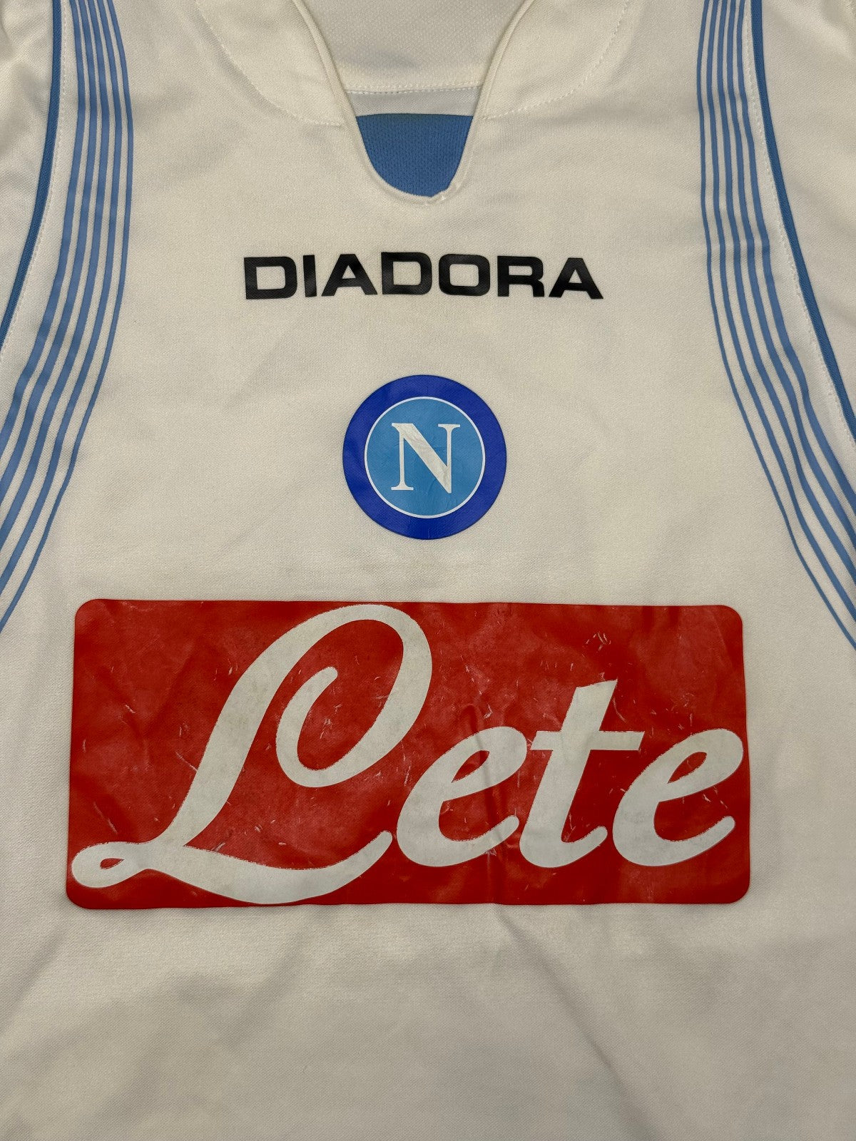 maglia calcio vintage SSC NAPOLI LAVEZZI #7 Diadora Serie A 2007 2008 LETE M
