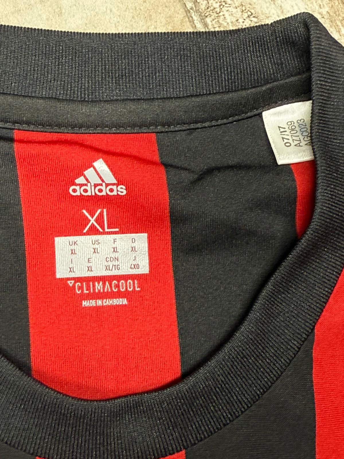 maglia calcio gara AC MILAN BONUCCI SIGNED 2017 2018 Adidas Authentic GARA