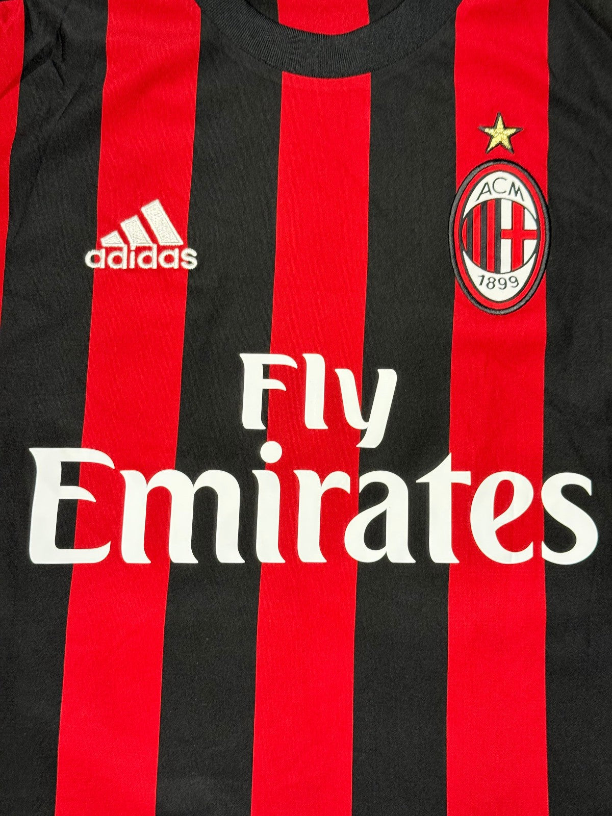 maglia calcio gara AC MILAN BONUCCI SIGNED 2017 2018 Adidas Authentic GARA