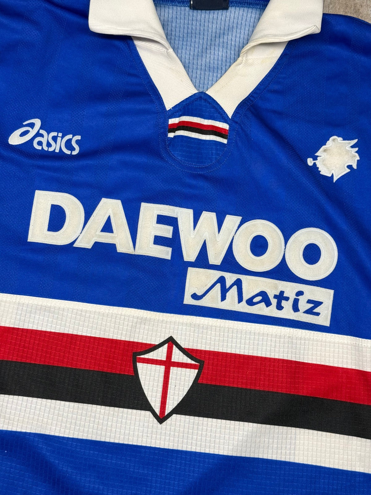 maglia calciovintage Sampdoria Montella 1998-99 Daewoo ASICS Home shirt