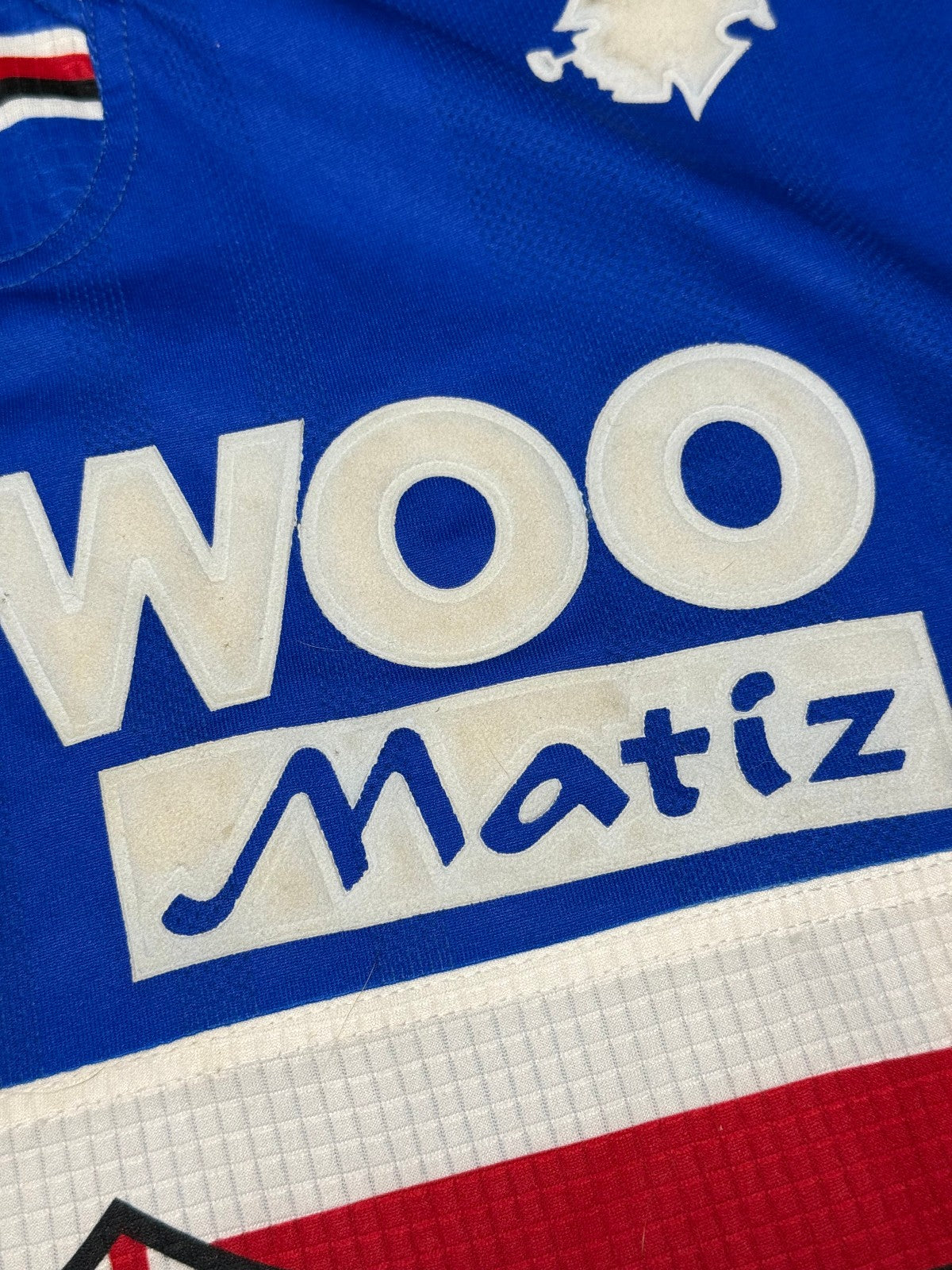 maglia calciovintage Sampdoria Montella 1998-99 Daewoo ASICS Home shirt