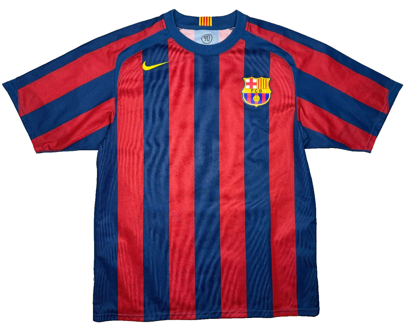 maglia calcio vintage Barcelona Nike Ronaldinho 2005 2006 FAN TOTAL 90 Barca