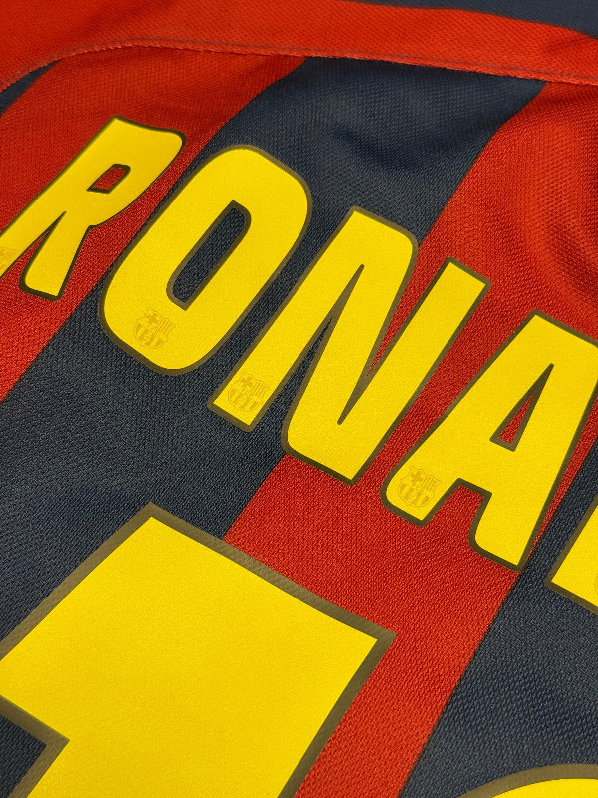maglia calcio vintage Barcelona Nike Ronaldinho 2005 2006 FAN TOTAL 90 Barca