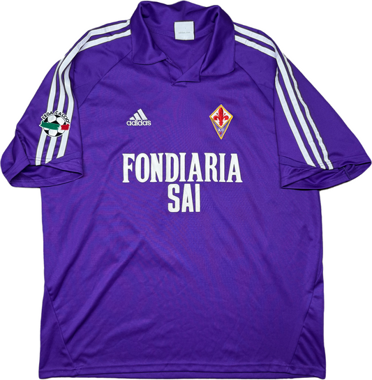 maglia calcio vintage Fiorentina RIGANO Adidas Fondiaria SAI 2003 2004 Serie B
