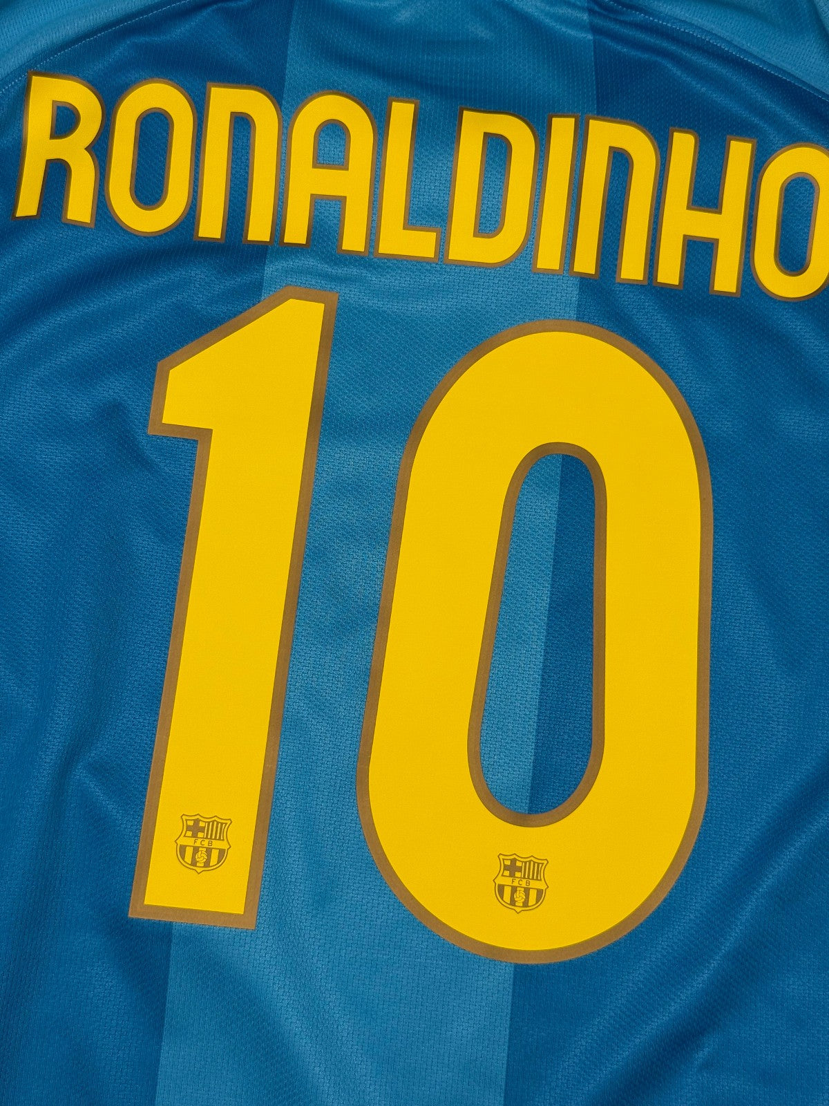 maglia calcio vintage Ronaldinho Barcellona Nike NUOVA 2007-08 L camiseta shirt