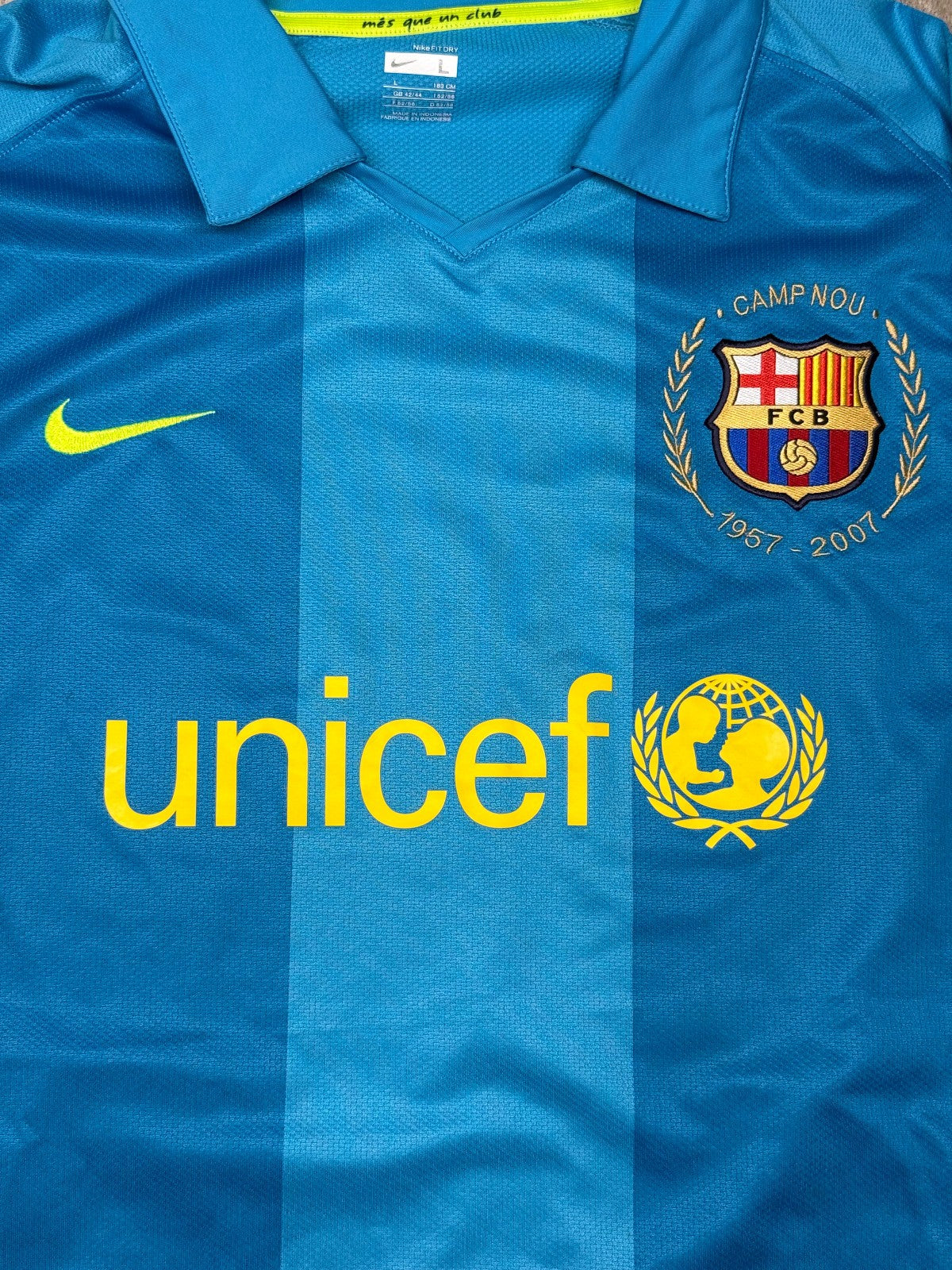 maglia calcio vintage Ronaldinho Barcellona Nike NUOVA 2007-08 L camiseta shirt