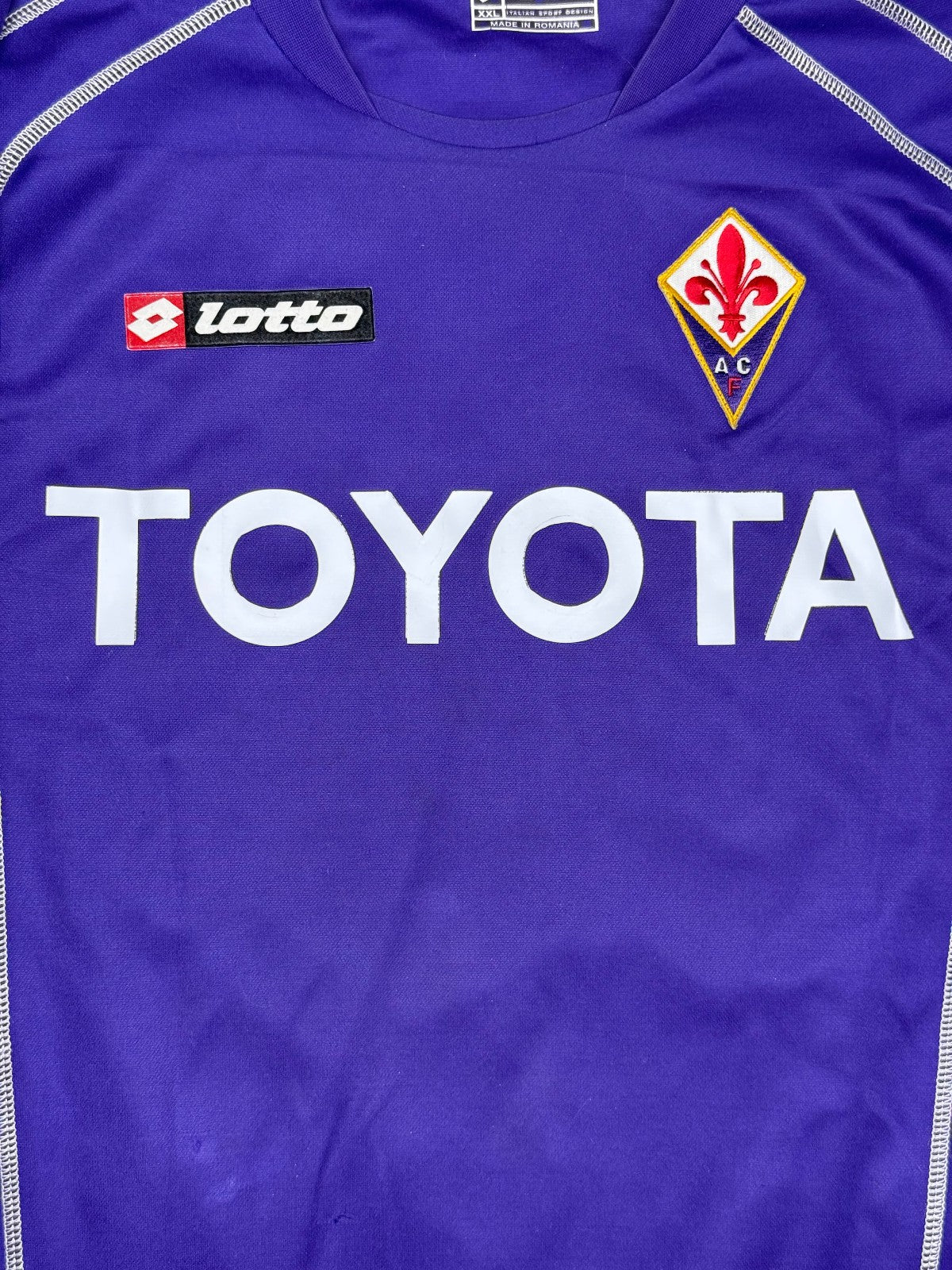 maglia calcio Fiorentina TONI vintage Lotto TOYOTA 2005 2006 XXL Serie A jersey