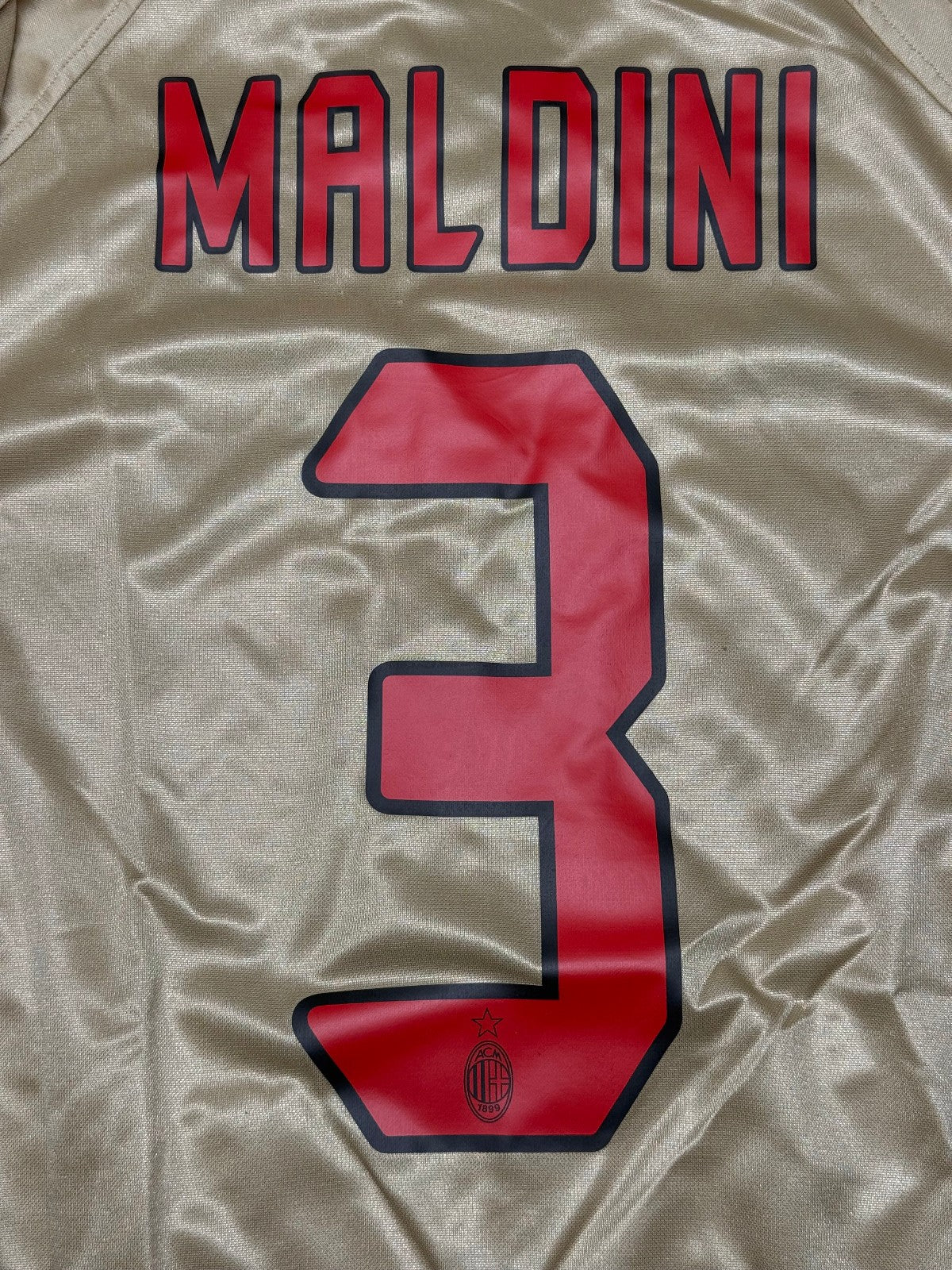 maglia calcio vintage AC Milan Maldini 2004-05 Opel Climacool Large Serie A S