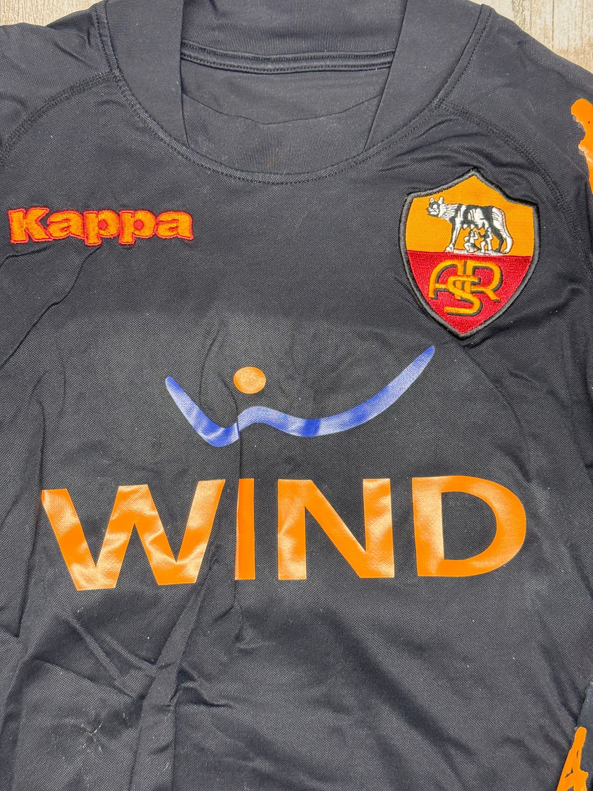 maglia calcio vintage AS Roma De Rossi 2008 2009 Serie A kappa Wind S