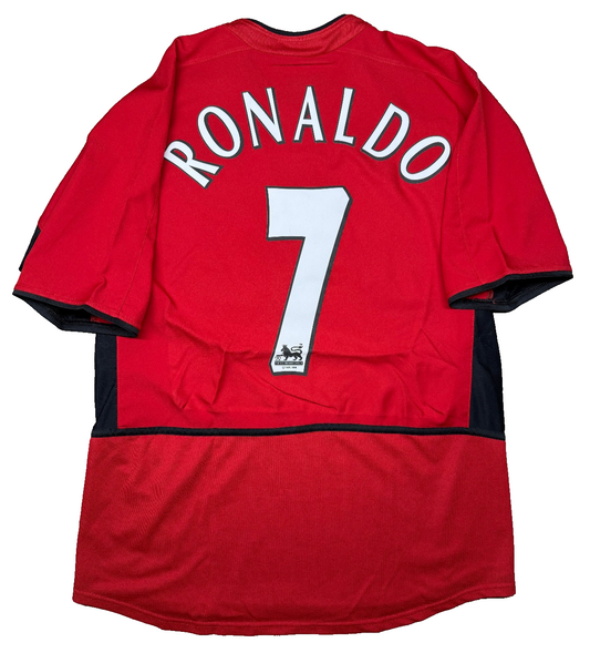 maglia calcio Cristiano Ronaldo manchester united 2002 2003 Vodafone CR7 M