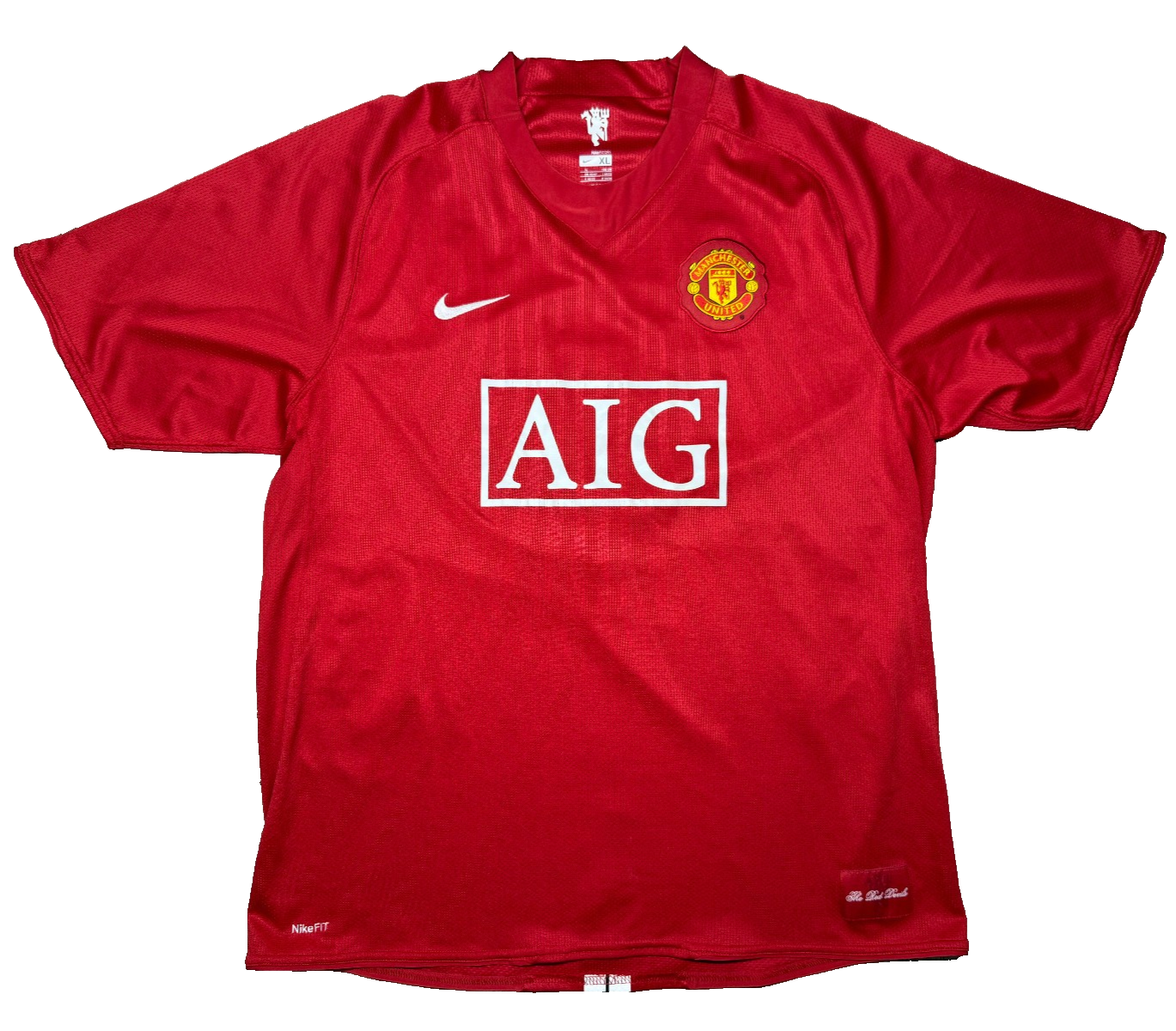 cristiano ronaldo manchester united shirt NIKE 2007 2008 AIG jersey authentic XL