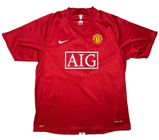 cristiano ronaldo manchester united shirt NIKE 2007 2008 AIG jersey authentic XL