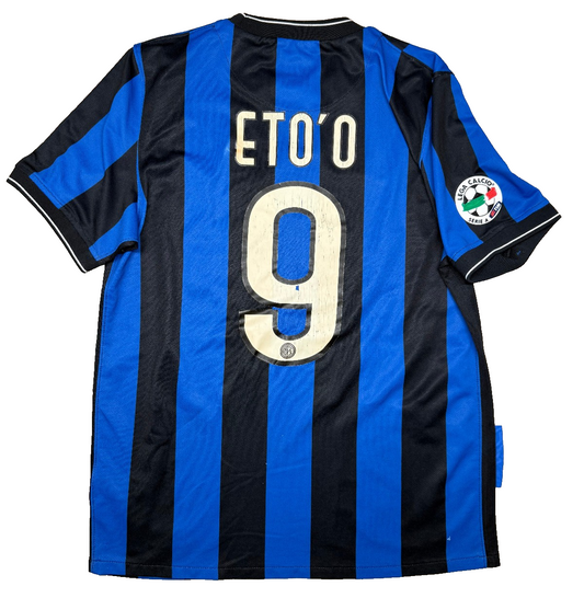 Maglia calcio vintage Inter ETO'O Pirelli Nike 2009 2010 Triplete shirt jersey