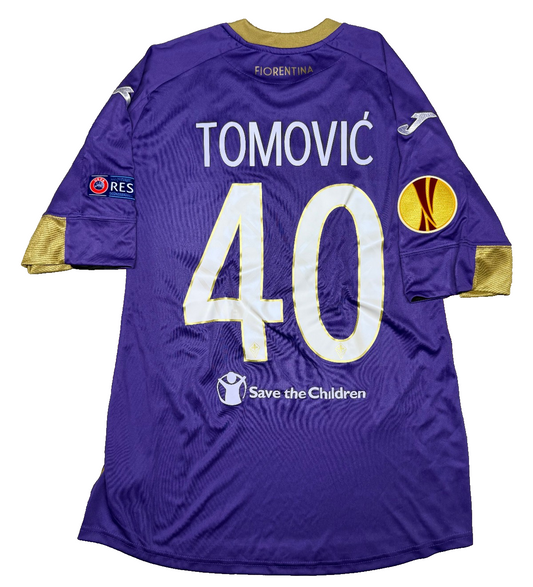 maglia calcio Fiorentina vintage TOMOVIC Joma UEFA 2014 2015 L Serie A jersey