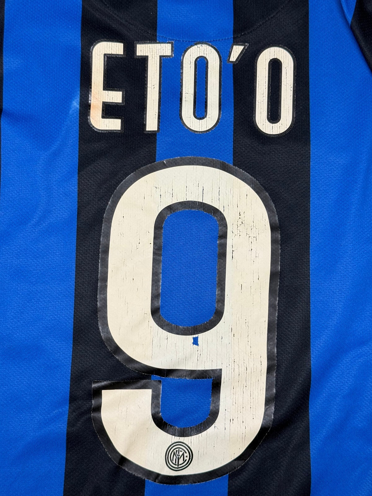 Maglia calcio vintage Inter ETO'O Pirelli Nike 2009 2010 Triplete shirt jersey