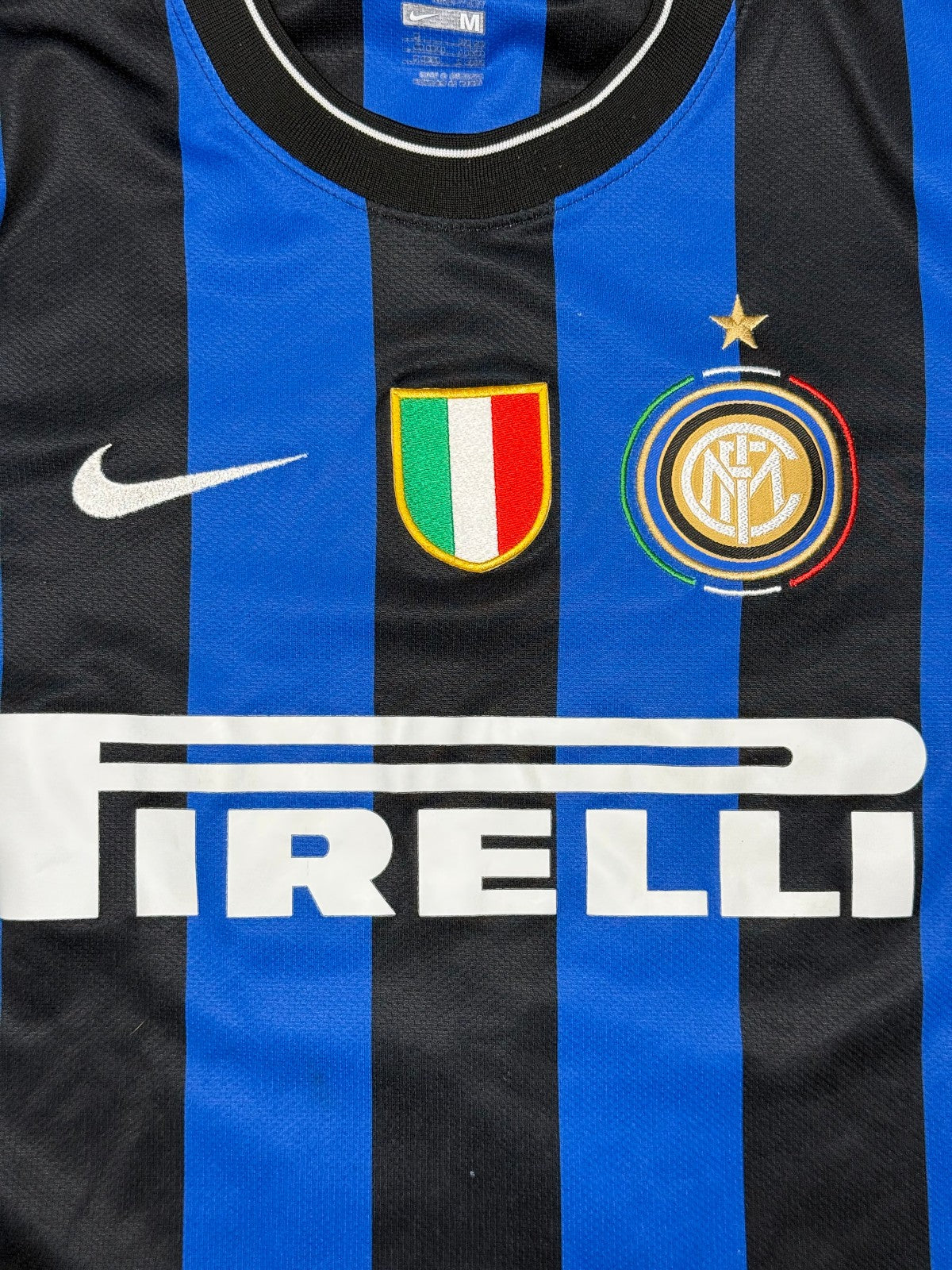 Maglia calcio vintage Inter ETO'O Pirelli Nike 2009 2010 Triplete shirt jersey