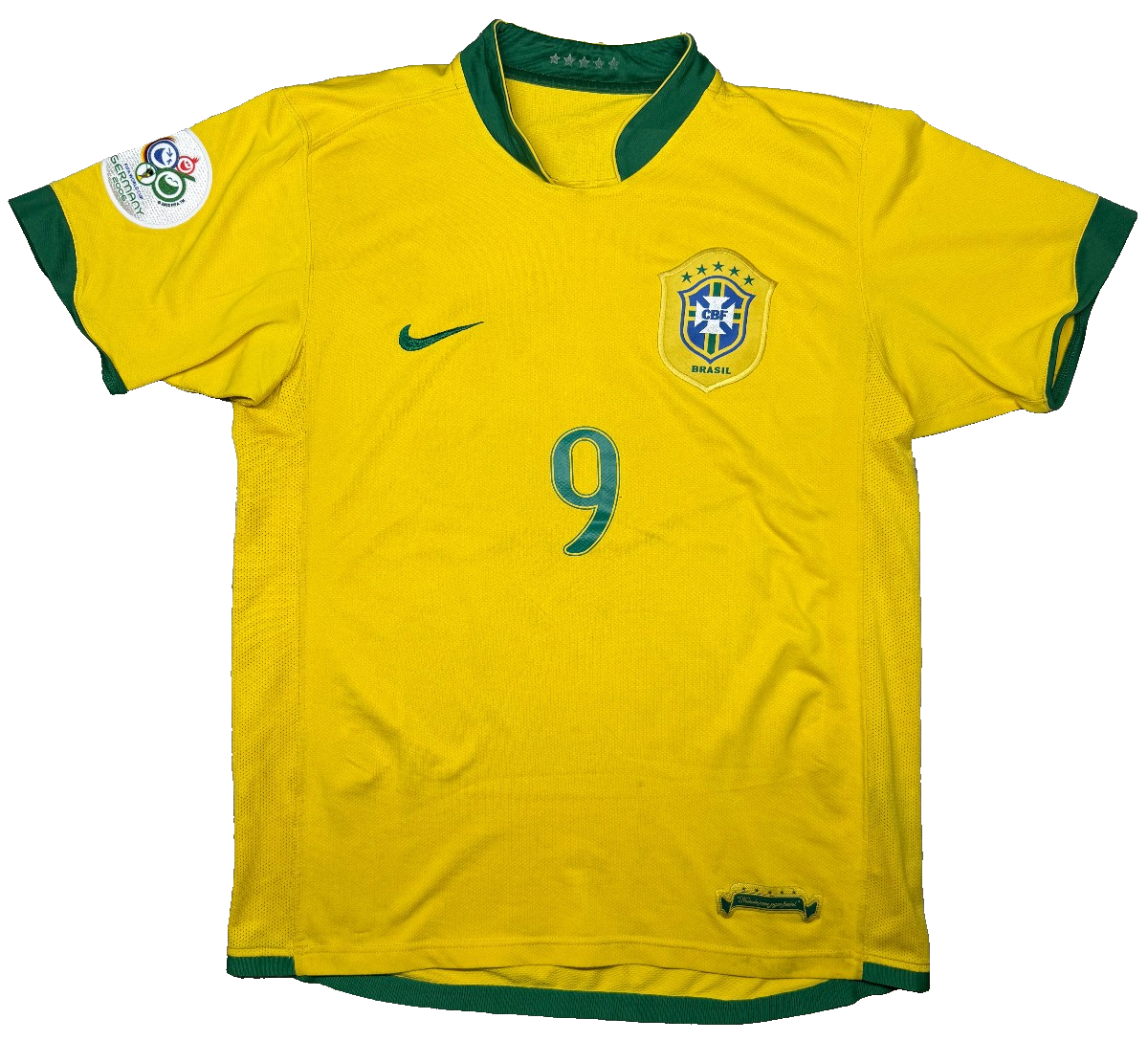 maglia calcio vintage Brasile Ronaldo Brazil Nike 2006 World Cup Mondiali M
