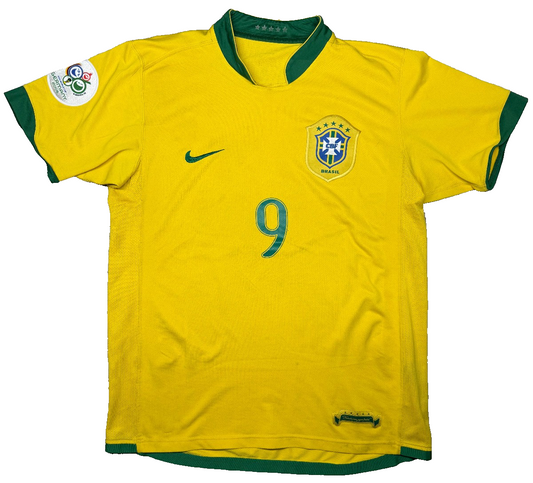 maglia calcio vintage Brasile Ronaldo Brazil Nike 2006 World Cup Mondiali M