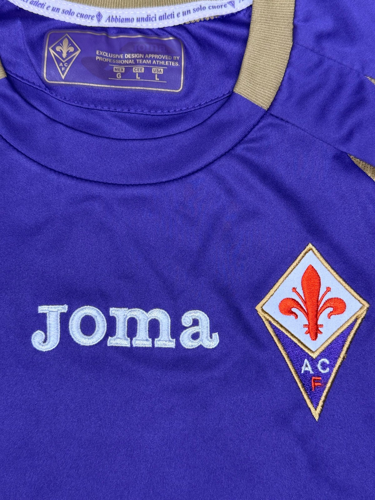 maglia calcio Fiorentina vintage TOMOVIC Joma UEFA 2014 2015 L Serie A jersey