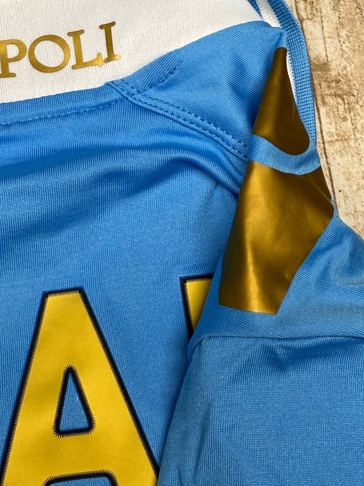 maglia calcio vintage Napoli CAVANI UEFA Champions 2011 2012 shirt Macron M Lete