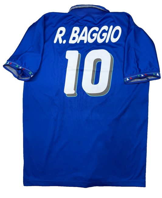 maglia calcio vintage Italia World Cup 1994 Roberto Baggio Fan version XL
