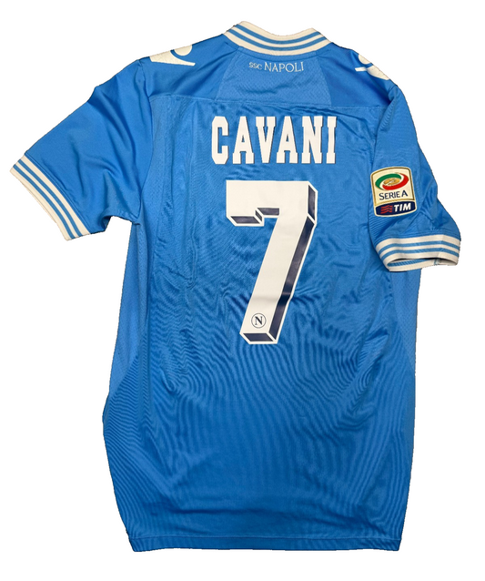 maglia calcio vintage Napoli Cavani home 2012 2013 shirt Jersey Macron L Lete