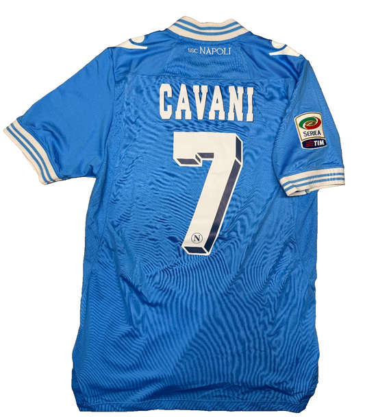 maglia calcio vintage Napoli Cavani home 2012 2013 shirt Jersey Macron L Lete
