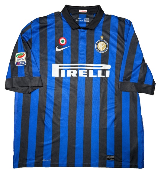 Maglia calcio vintage Inter Zanetti Pirelli Nike 2011 2012 XXL shirt jersey