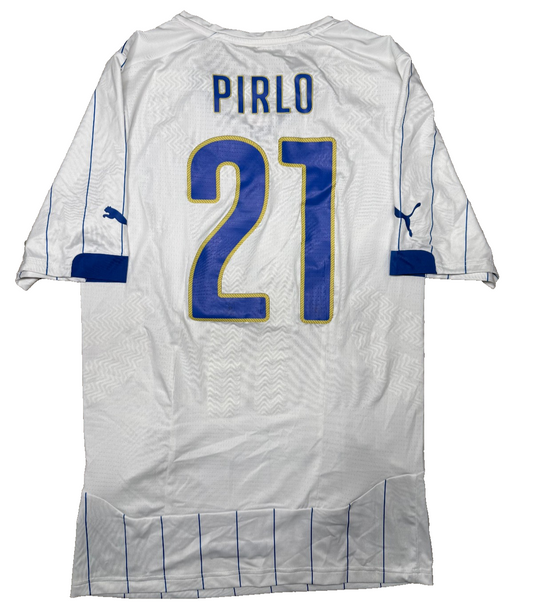 maglia calcio vintage Italia PIRLO World Cup 2014 Brasil home PUMA player issue
