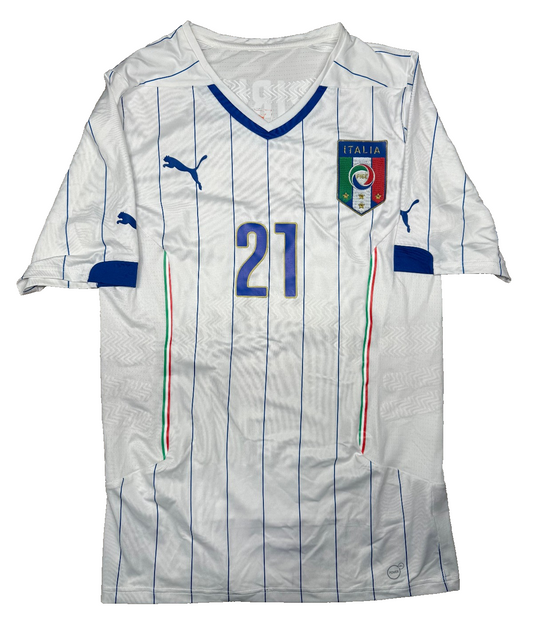 maglia calcio vintage Italia PIRLO World Cup 2014 Brasil home PUMA player issue