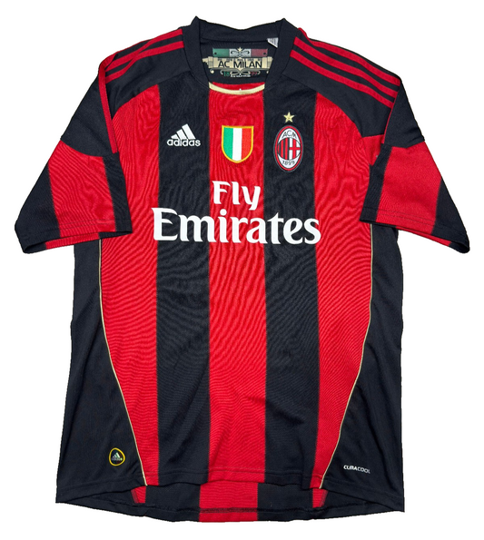 maglia calcio vintage AC Milan RONALDINHO L 2010 2011 SCUDETTO Adidas Climacool