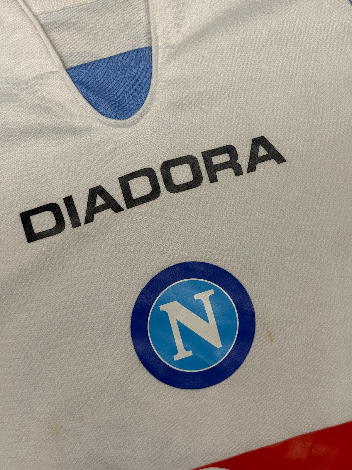 Maglia SSC Napoli Away 2009/10 Lavezzi 7 Diadora Originale Vintage XXL Lete Bian