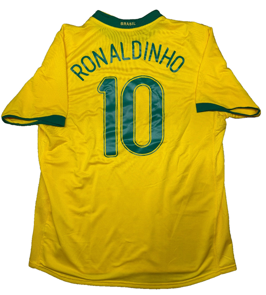 maglia calcio vintage Brasile Ronaldinho Brazil Nike 2006 World Cup Mondiali XL
