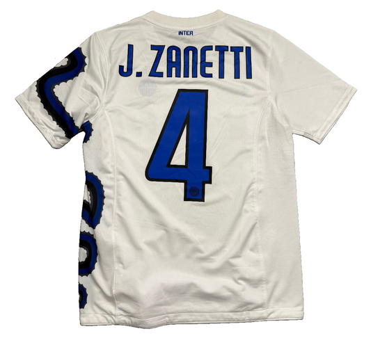 Maglia calcio vintage Inter Zanetti Pirelli Nike 2010 2011 Triplete shirt jersey