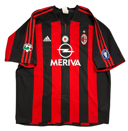 maglia calcio vintage AC Milan RUI COSTA #10 Adidas 2003 2004 MERIVA Climalite