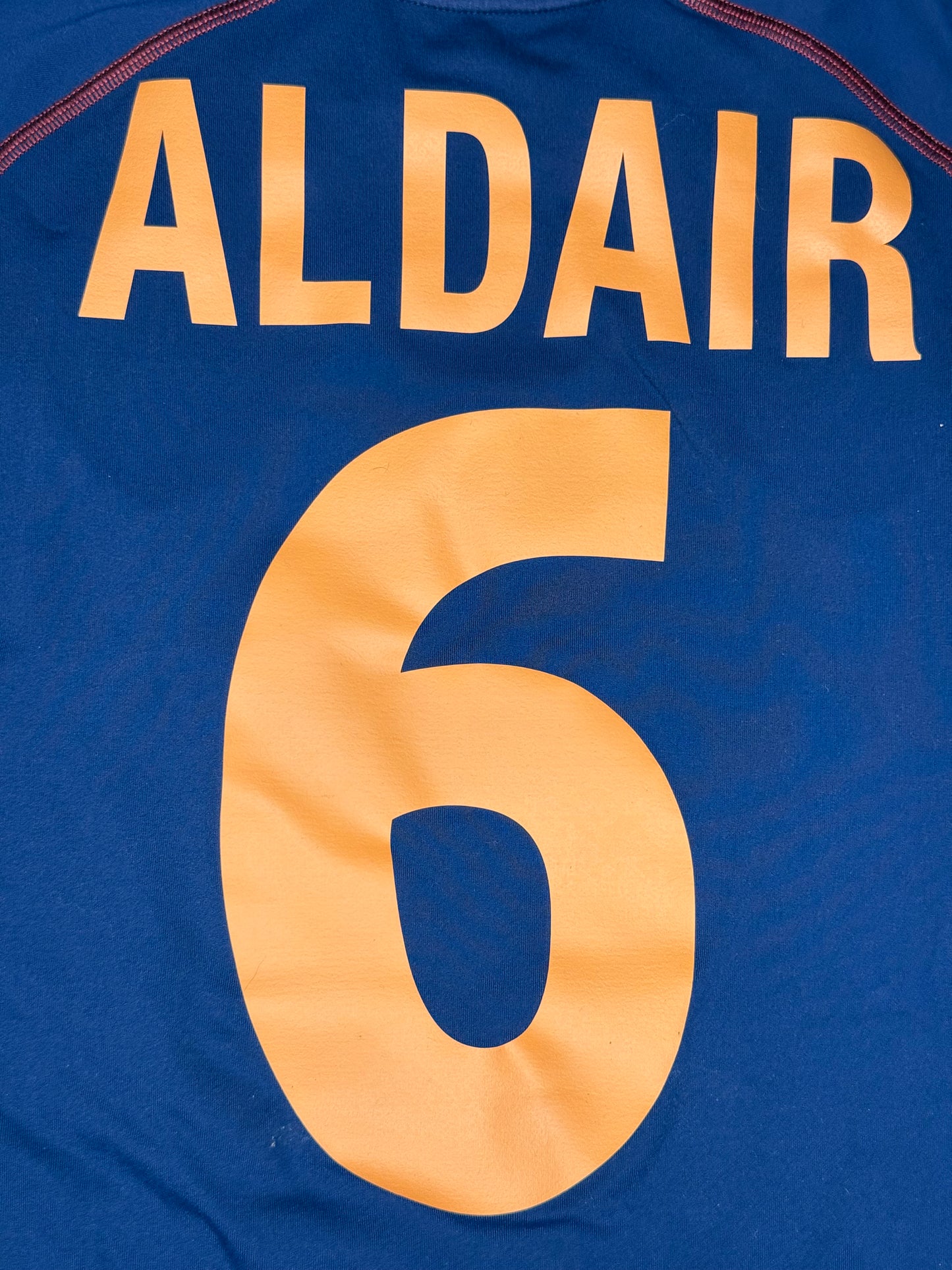 maglia calcio vintage AS Roma ALDAIR scudetto 2001 2002 INA M KAPPA third