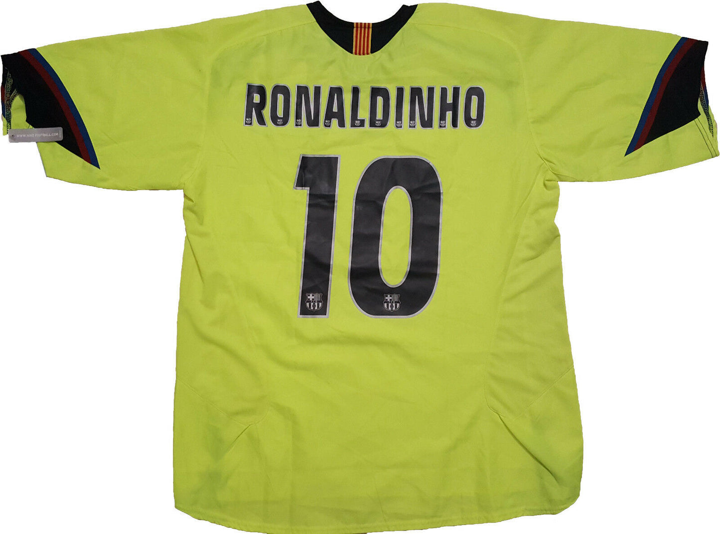 maglia Ronaldinho away Player Issue Barca #10 NIKE 2005 2006 shirt jersey M