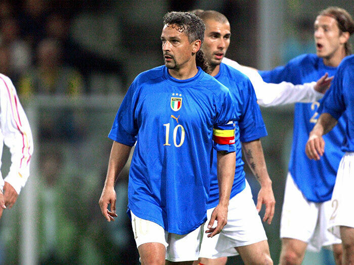 maglia italia Baggio 2004 LAST GAME v SPAIN Jersey home XL Puma shirt vintage