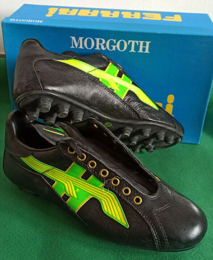 vintage football boots Ferrari Sport anni 80 Roma kangaroo leather 80 90 signed